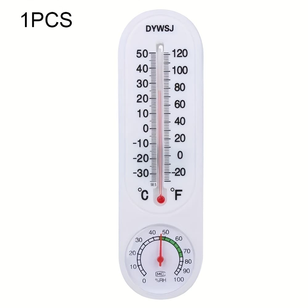 TEMU Wall Mounted Thermometer Accurate Home Humidity Meter Measurement Tool Indoor Outdoor Hygrometer Breeding Thermometer Garden Greenhouse Household Temperature Reader Greenhouse Garden