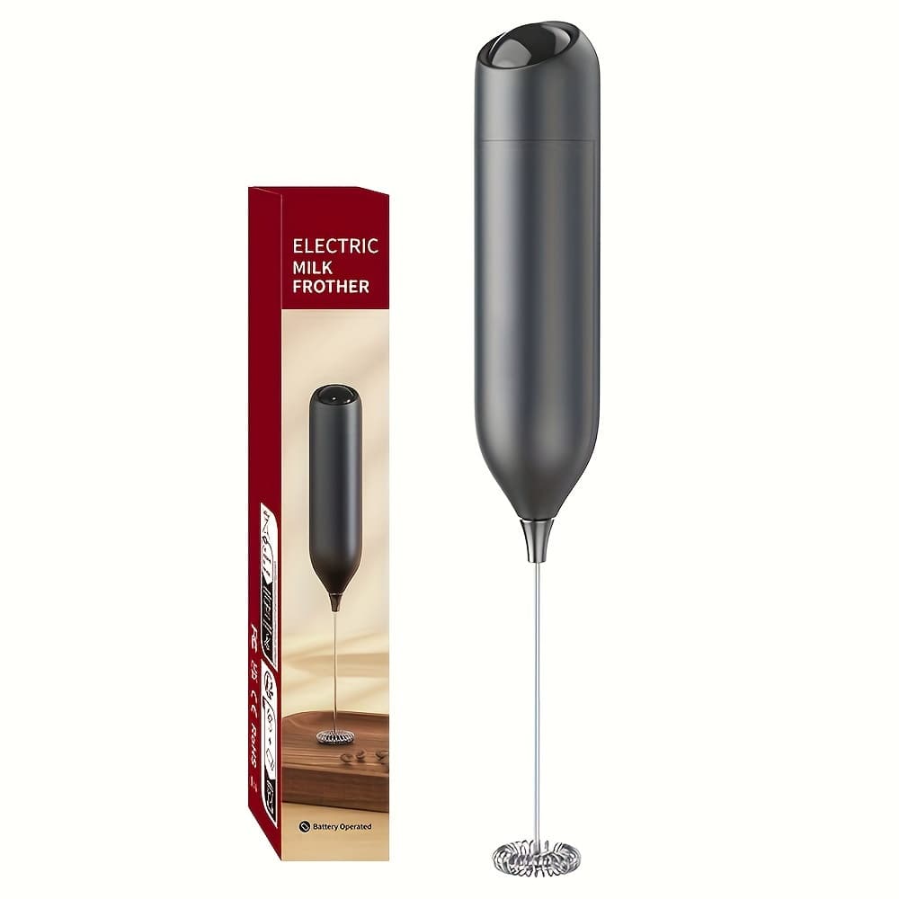 TEMU 1pc Powerful Electric Milk Frother, Mini Hanheld Coffee Milk Frother, Battery Operated Electric Whisk Drink Mixer Foamer For Matcha Lattes Cappuccino, Kitchen Gifts, Camping Tools