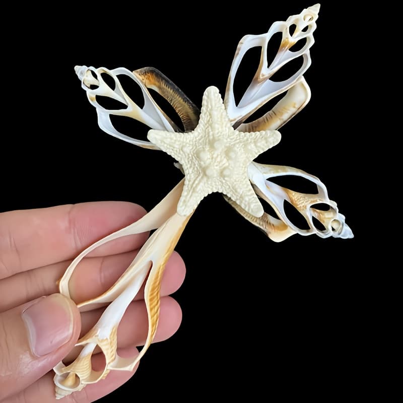 TEMU 2/3/4 Easter Cross Decorations Shell Cross Decorations Bohemian Vintage Rustic Beach Style Handmade Diy Holiday Necklace Packaging Decorations For Birthday Gifts
