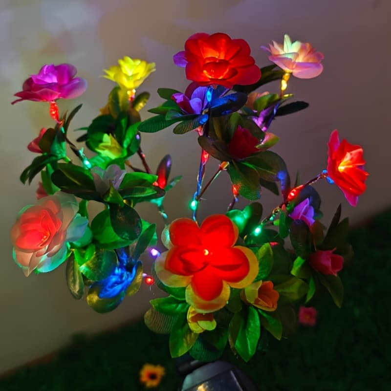 TEMU 2pcs Christmas Solar Outdoor Lights-ip65, With 42 Simulated Of Different Colors And 84 Lights, Room Decor, Decorations For Home, Outdoor Lawn Decorative, Christmas Gift