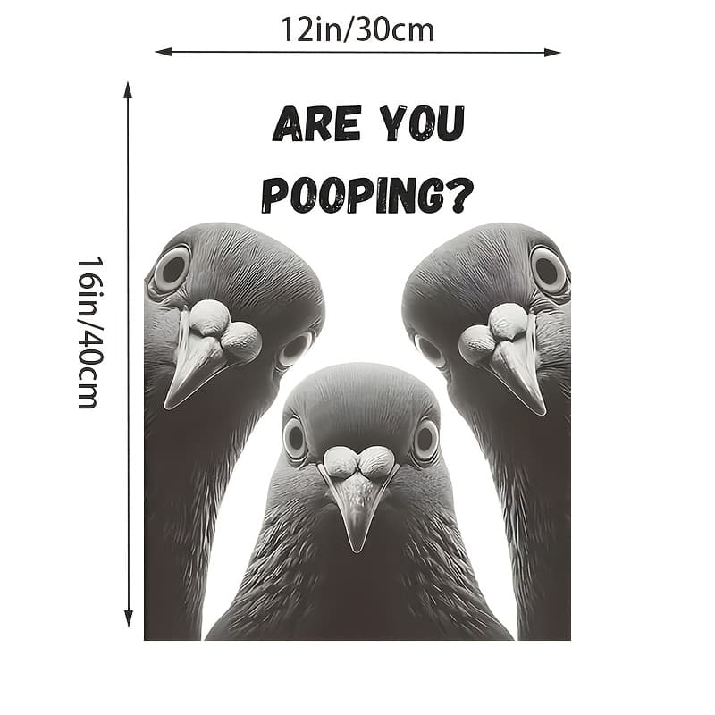 TEMU Funny Bathroom Canvas Print Poster, Humorous Toilet Wall Art Decor, Unique Art For Living Room, Bedroom, Office, Dining Room, Waterproof, 12x16 Inches, Room Decor