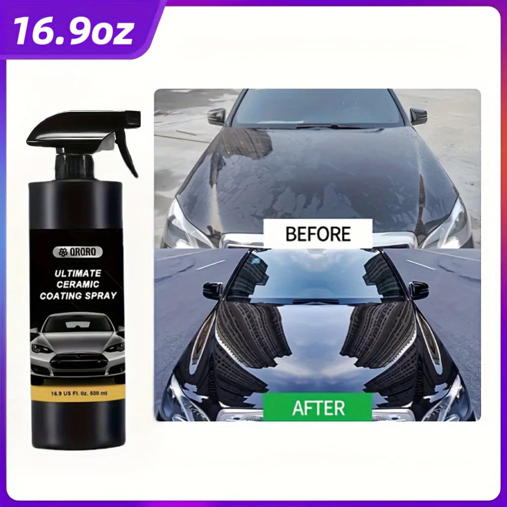 TEMU Coating Spray, High Gloss Shine, Water Beading Hydrophobic, Dirt & Uv Protection, Scratch Repair, Quick Detail Care