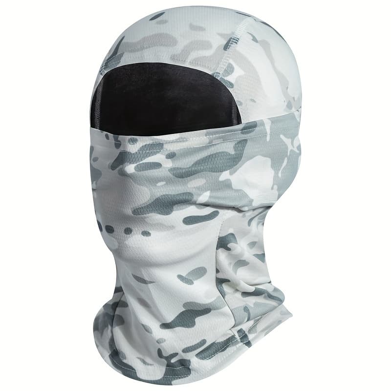 TEMU Winter Velvet Warm Outdoor Camouflage Riding Mask, Skiing Face Protection Headgear
