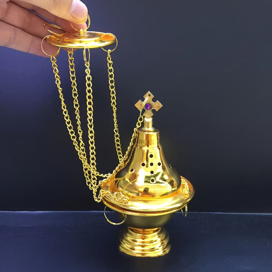TEMU 1pc Hanging Incense Holder/charcoal Incense Holder, Portable Incense Holder, Cross Hanging Stove