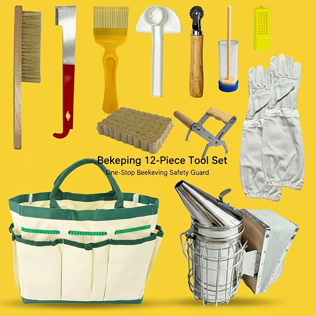 TEMU 12pcs Beekeeping Supplies, Bee Keeping Starter Kit, Bee Keeping Supplies-all Beekeeping Tools, Honey Bee Hive Tools Bee Kit For Beginners And Professionals