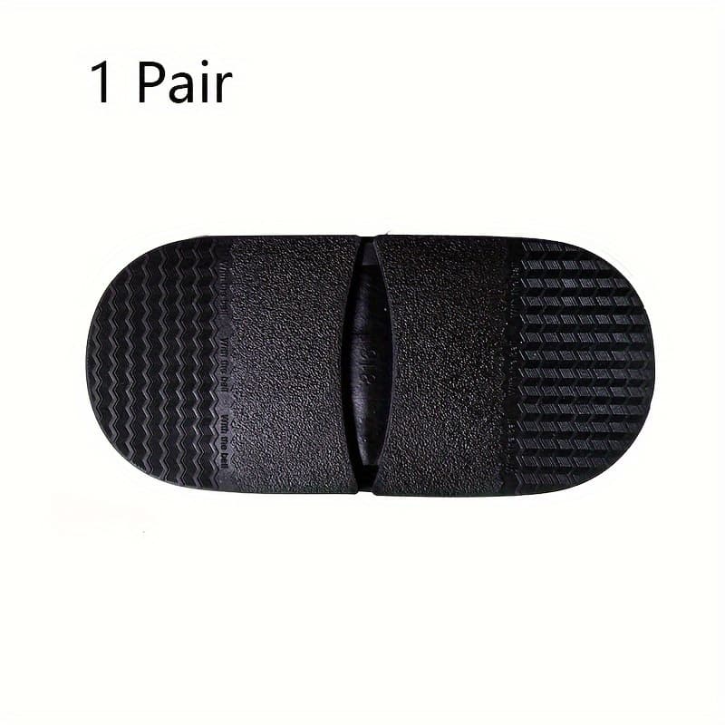 TEMU 1 Pair Sole Repair Rubber Insole Shoe Bottom Heel Replacement Pad, Anti-slip Shoe Pad Bottom Large Shoe Sole Protector Cover (black)
