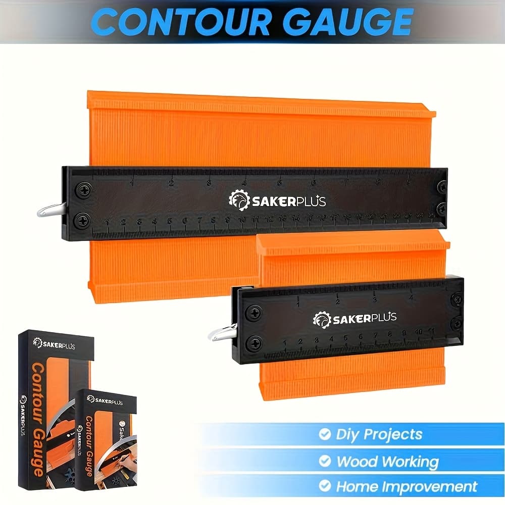 TEMU Sakerplus Contour Gauge Profile Tool(6inch+11inch), Shape Duplicator With Lock, Shape Woodworking Tile Laying Carpet, 's Tool, Room Decor, Gift For & Father's Day, Christmas