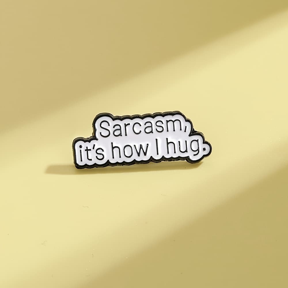 TEMU Sarcasm How I Hug Enamel Brooch Fashion Decorative Brooches Ornaments Lapel Bag Badges Jewelry Gifts