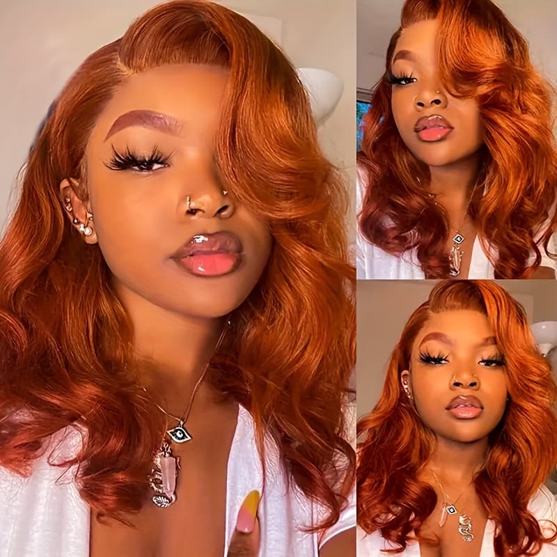 TEMU Short Bob Wig Human Hair 4x4 Lace Front Pre- 150% Density Body Wave Wigs For Women - Natural Look & Versatile Styling, Short Hair Wig