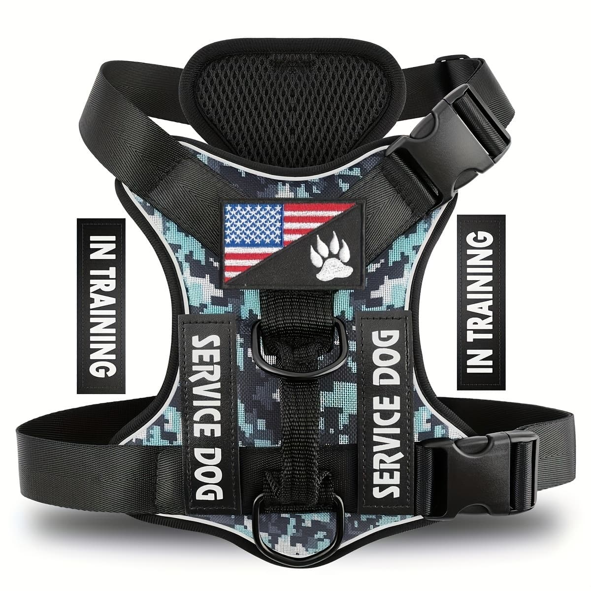 TEMU Adjustable Reflective Dog Harness Pet Vest Harness Dog Vest With Handle For Walking Running Training For Small, Medium, Large Dogs