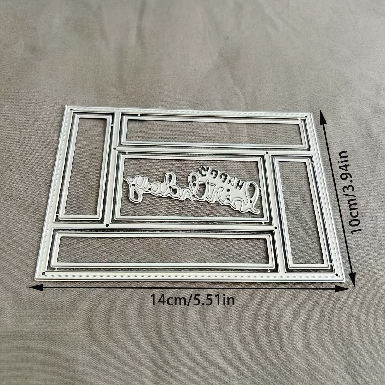 TEMU 1pc Metal Cutting Die For A Happy Birthday Card, Suitable For Scrapbooking And Embossing, Perfect For Handmade Greeting Cards And Gift Cards