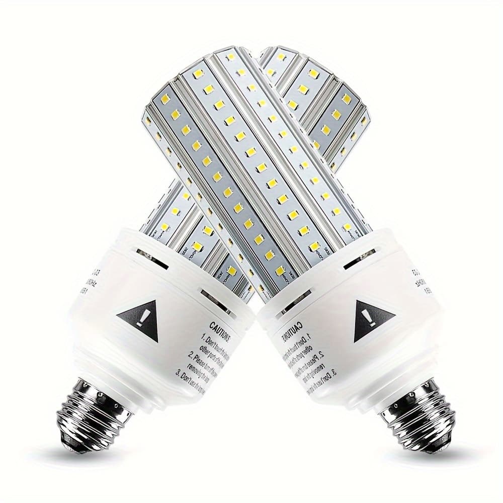 TEMU 2 Packs 500w Equivalent Led Light Bulb 7500 Lumen 5000k Daylight White Bright E26/e27 Medium Base 60w Corn Light Bulbs For Office Garage Warehouse Factory