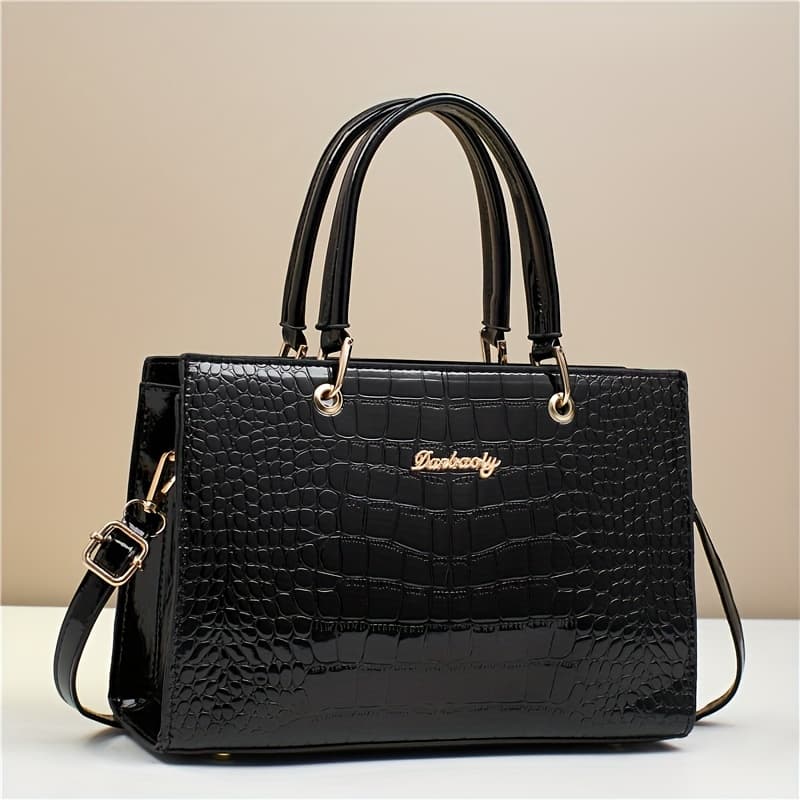 TEMU Women's Handbag 2025 New Korean Style Fashionable Textured Trendy Crossbody Shoulder Bag, Versatile And Simple Tote