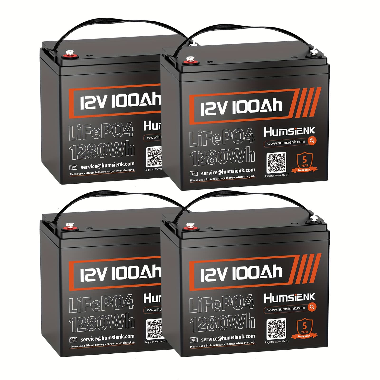 TEMU 4 Pack 12.8v 100ah Lifepo4 Lithium Battery, Built-in 100a Bms And Low Temp Cut Off, 20000+ Cycles And 10-year Perfect For Solar , Backup Power, Rv.