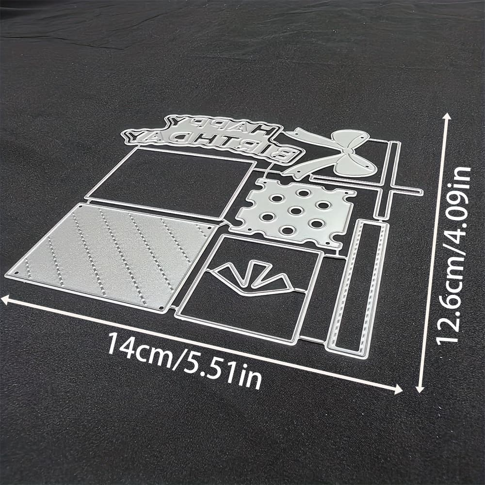 TEMU 1pc Metal Cutting Die In A Silver-gray Color, Designed With A Fantasy Theme, Perfect For Scrapbooking, Embossing, Handmade Greeting Cards, And Making Gift Cards