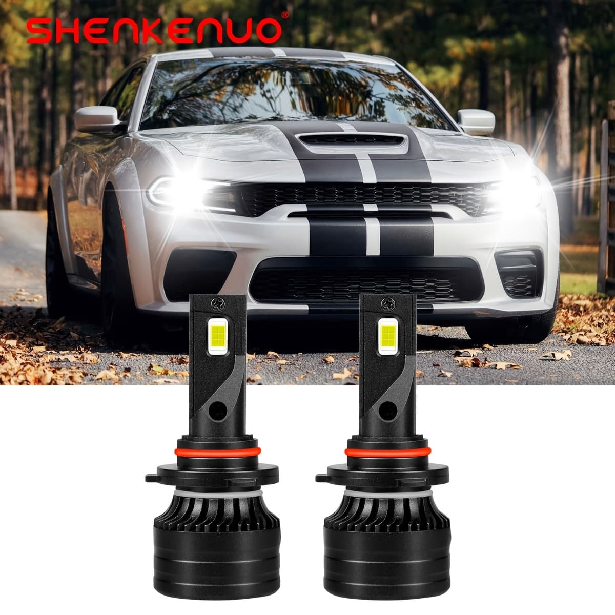 TEMU For Charger 2016-2018 2019 2020-2021 2022 2pcs Led Headlight Bulbs Super Plug And Play, Without Battery