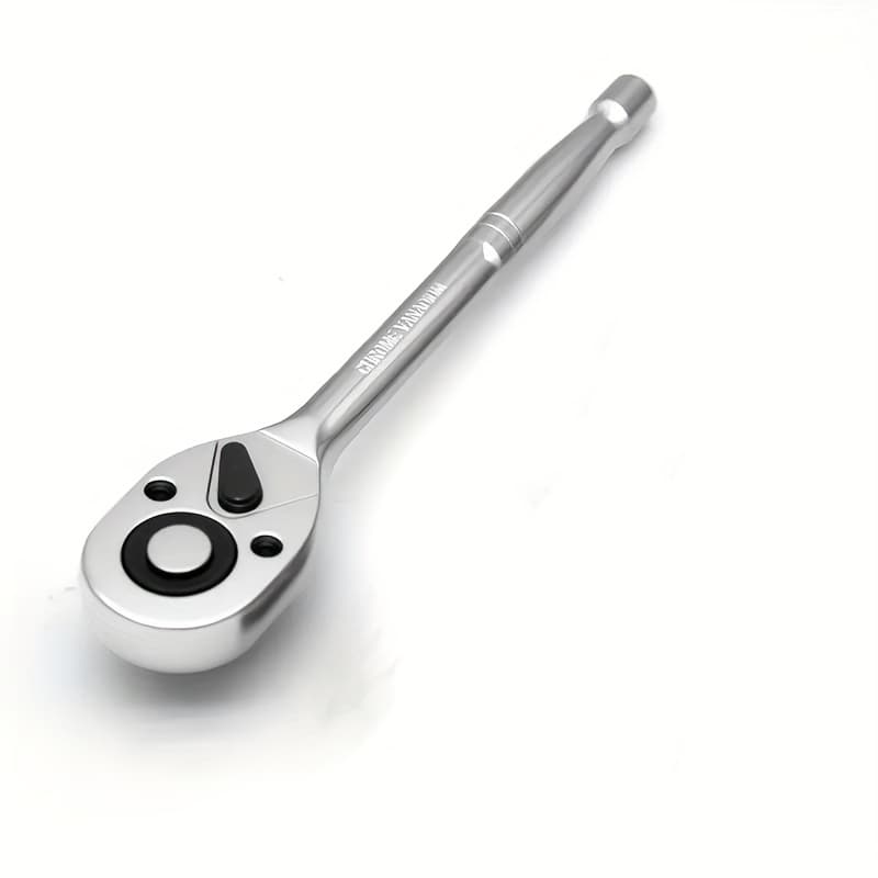 TEMU Quick Ratchet , Short Handle 72-tooth Auto Repair Tool Wrench, 1/4" Automatic Dual- Socket Head, Car Maintenance Wrench
