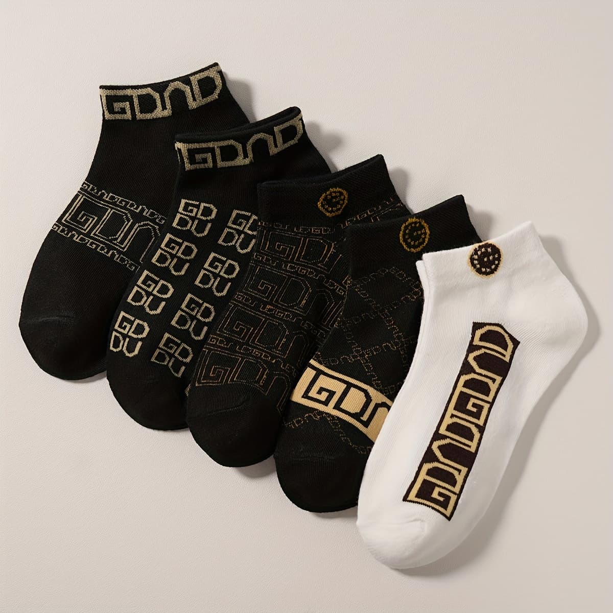 TEMU 5-pair Breathable, Comfortable, And Soft Socks