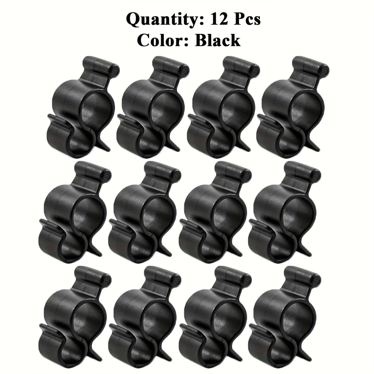 TEMU Kkel Rv Awning Clip Light, 12pcs - Slides Into Awning Roller Bar Channel To Create A Convenient Hook - 2 Hanging Positions - Holds Party Lights, Rv Lights, String Lights, Camping Rv Accessories