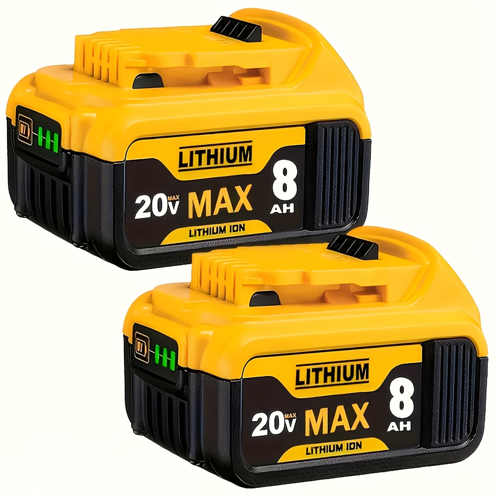 TEMU 2pack/1pack 20v 8.0ah Lithium Battery Replacement Battery For 20v Compatible With For Battery Dcb200 Dcb201 Dcb206 Dcb210 Dcb203 Apply To 20v And Cordless Power Tools