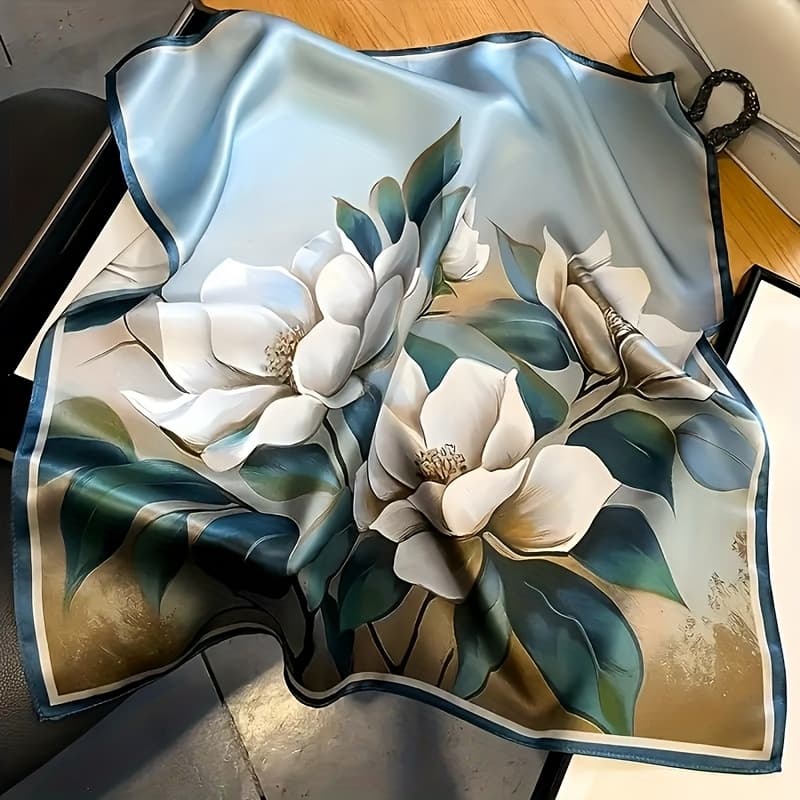TEMU Refreshing Spring For Lotus Three-dimensional Scarf