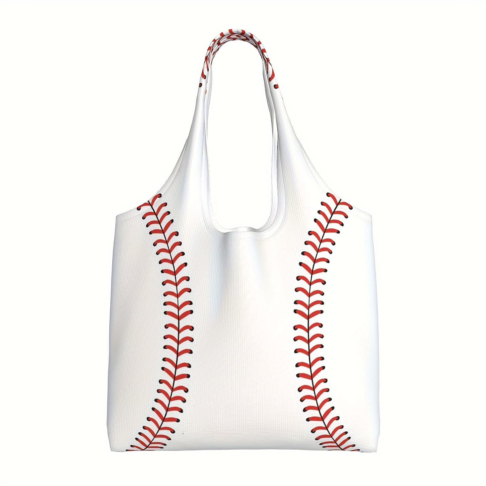 TEMU Large Casual Canvas Tote Bag For Women, Perfect For Baseball, Sports, Beach Trips, And Travel