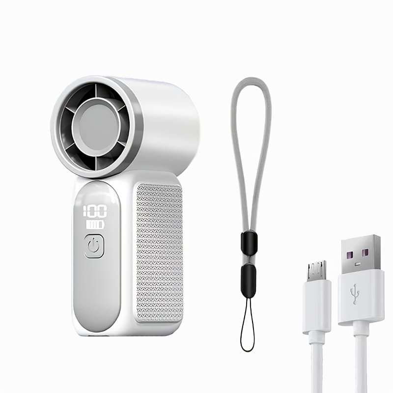 TEMU 2026 New Mini Handheld Small Fan, 100-speed Small Wind Cannon Usb Charging Turbine Portable Outdoor Fan, Mini Portable Outdoor Cooling Artifact