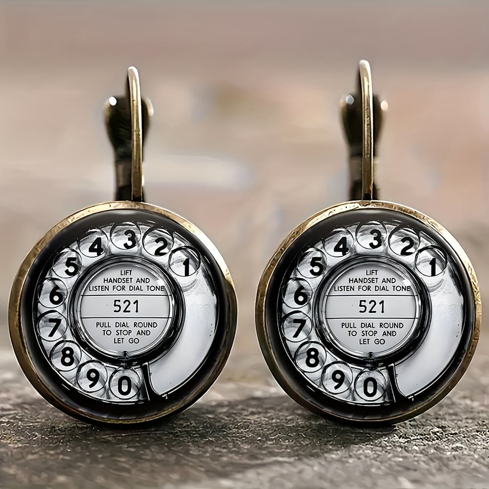 TEMU Alloy Retro Round Earrings, Retro Retro Earrings, Light Accessories, Simple And Fashionable Style, Daily Versatile Earrings, Gift , Suitable For Many Occasions, For Teenager