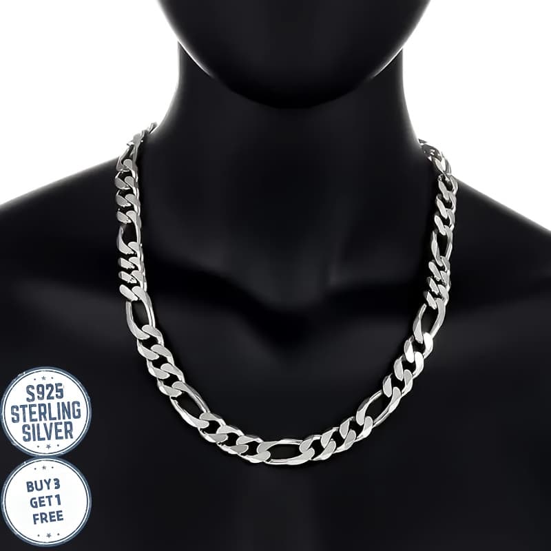 TEMU 925 Silvery 8mm Necklace, Unisex, Suitable For Fashion , Daily Wear, Valentine's Day Birthday Party, Purchase And Delivery Of Boutique Gift Boxes