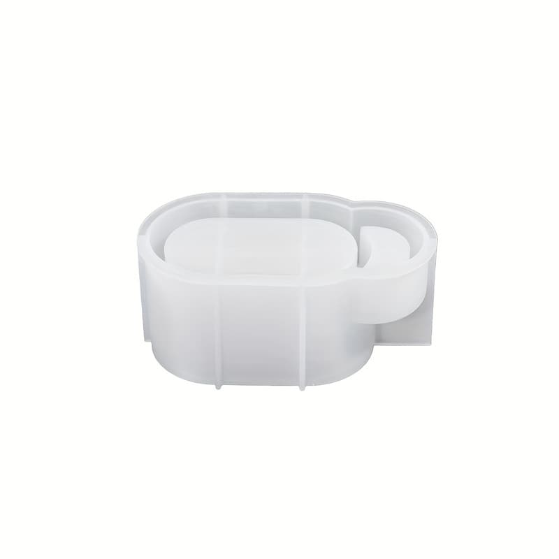 TEMU Matchbox Resin Casting Mold Candle Holder Gypsum Clay Mold Oval With Match Hole Match Storage Box Mold Flower Pot Storage Box Decorative Mold