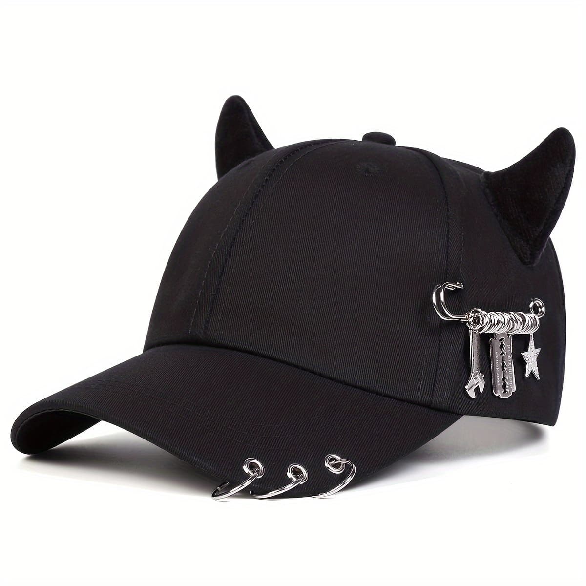 TEMU 1 Women's Horn Baseball , Outdoor Adjustable Casual Hat, Suitable For Spring And Autumn , Travel, Beach Parties