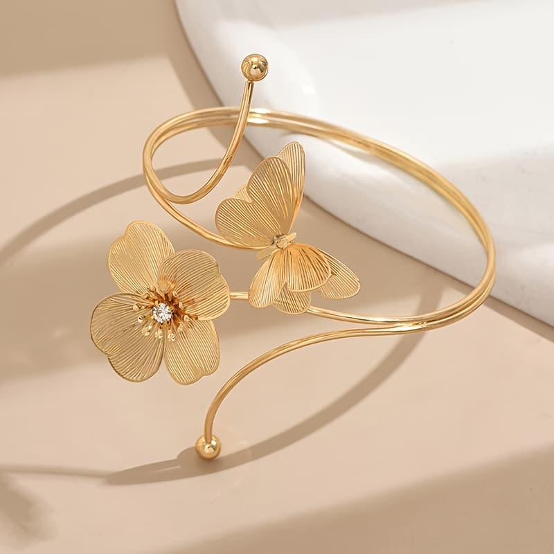TEMU Geometric Open Flower Armband Women's