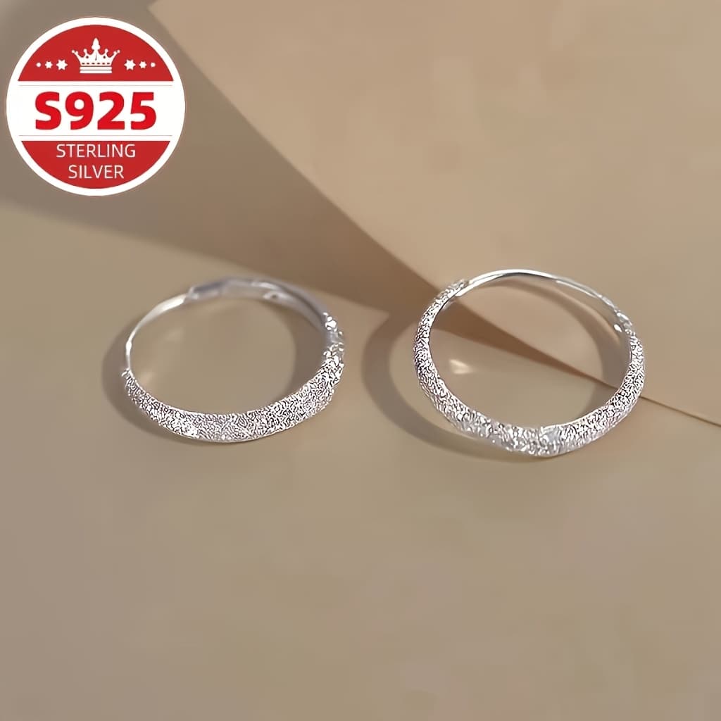 TEMU S925 Sterling Silvery Earrings Sparkling Earrings, A Must-have For, Women's Jewelry, Valentine's Day, , Christmas Gifts, Special