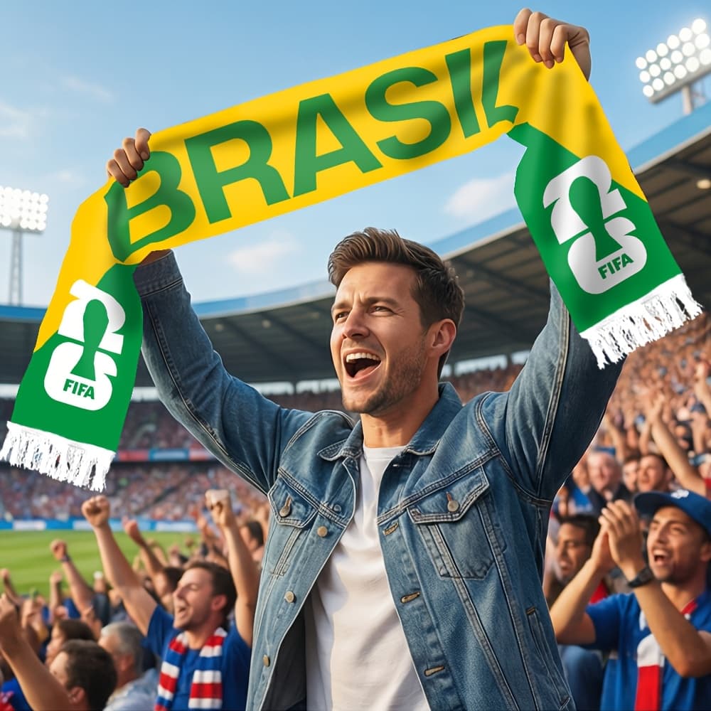TEMU 1pc Fifa Us-canada- World Cup Support Scarf, Fan Gift, Holiday Present, Multi-functional Sports Accessory, Perfect Gift For Your Boyfriend