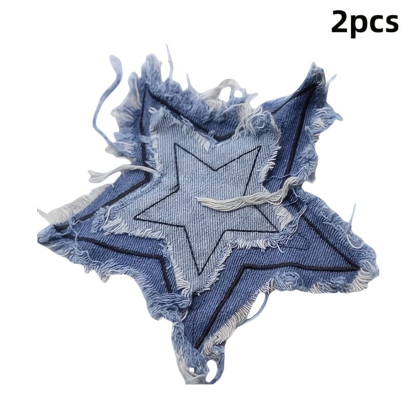 TEMU 2pcs 2 Five-pointed Stars, Suitable For Diy Wallet Making, Crafts, Home Decor, Clothing, Jackets, Denim Jackets, Holiday Party Gifts And Sewing Projects, Diy Wallet Making