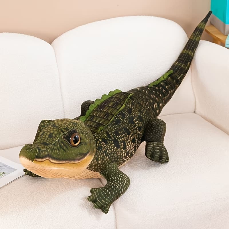 TEMU Realistic Crocodile Plush Suitable For Breeds & Sizes - Soft Suitable For Pets, Chewable Stuffed Animal Doll For Puppy Playtime, & Bonding, Suitable For Dogs