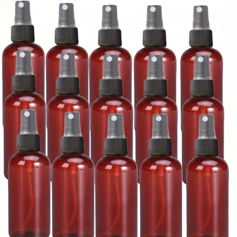 TEMU 5pcs/10pcs/15pcs Set Of Brown Light-proof Fine Mist Spray Bottles, 30ml/60ml/100ml Essential Oil, Perfume, Alcohol, And Liquid Containers, -resistant Refillable Bottles