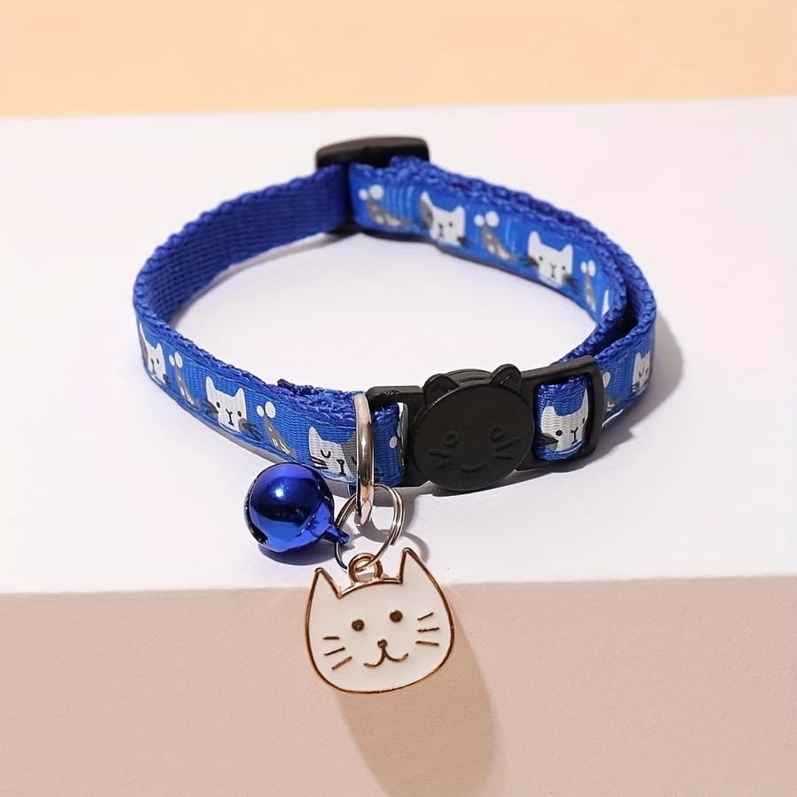 TEMU 1 Adjustable Cat Face Pendant With Anti-choking Safety Clasp Cat Collar