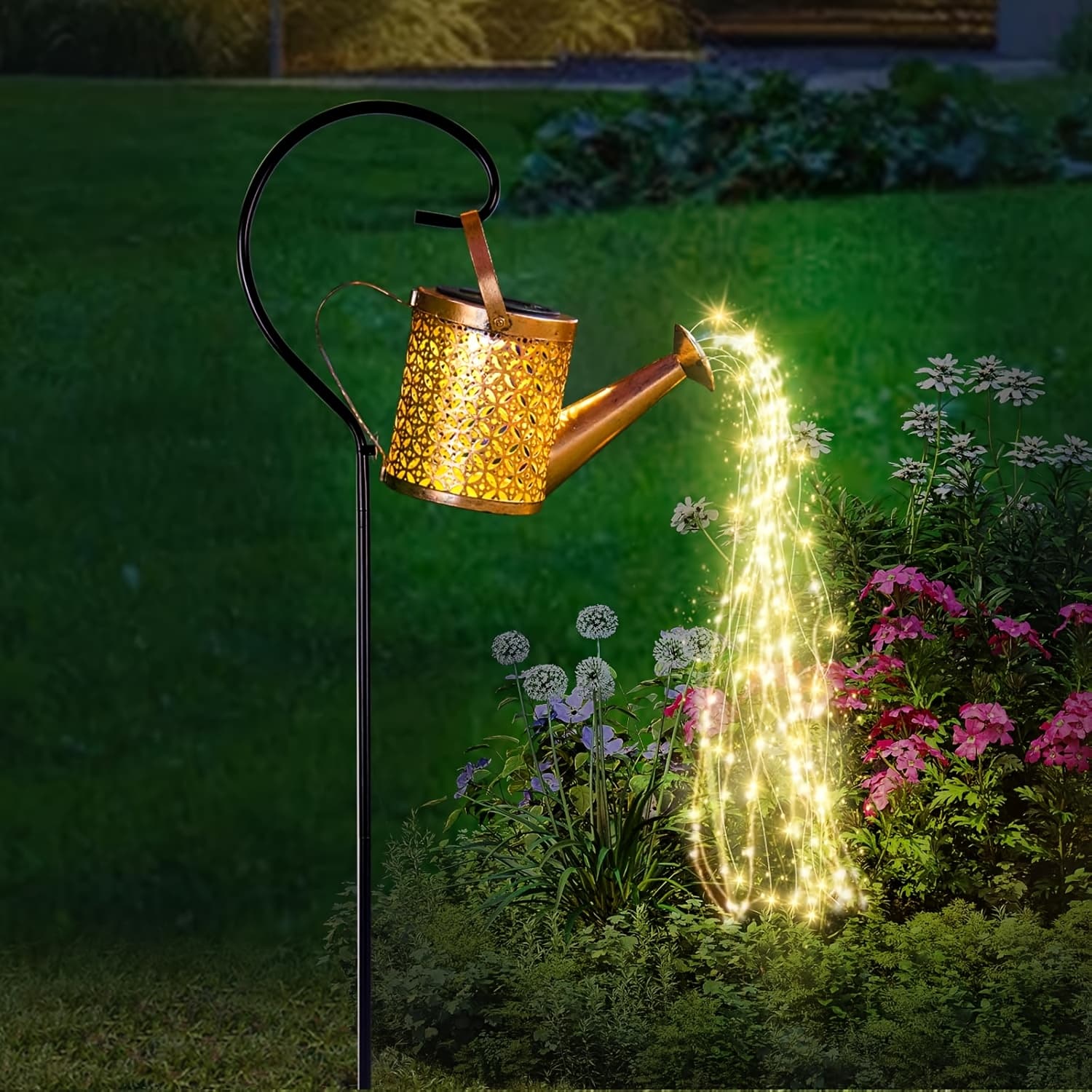 TEMU Solar Watering Can Light - Solar Yard Decorations Outdoor, Garden Decor Lights For Yard, Ip44 Waterproof Hanging Lantern Lights, Outside Garden Flower Bed Decor Light For Moms Birthday