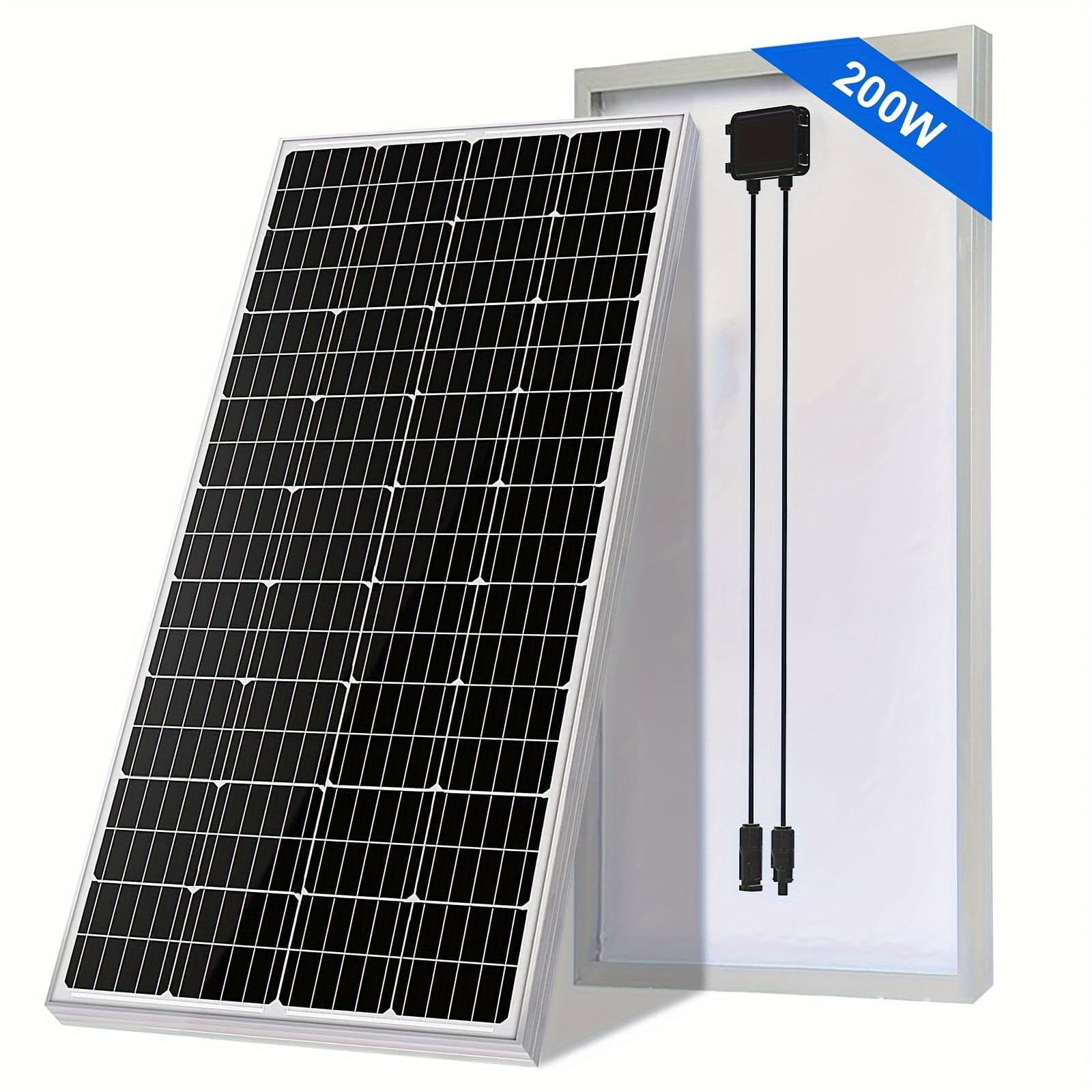 TEMU 200w Solar Panel Single Panel Module Is Suitable For Family, Camping, Boat, Shed Farm, Rv And Other Off-grid Pv Power Supply
