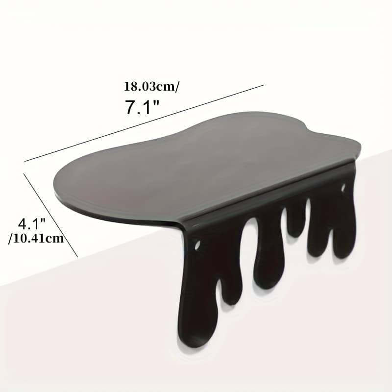 TEMU Black Metal Floating Shelves - Small Wall Storage & Display