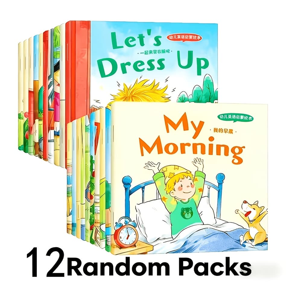 TEMU /6/12 Random Pack, Interactive English Storybooks, Ideal For English Beginners And . Supports Home Education, Color-coded For Fun And Learning