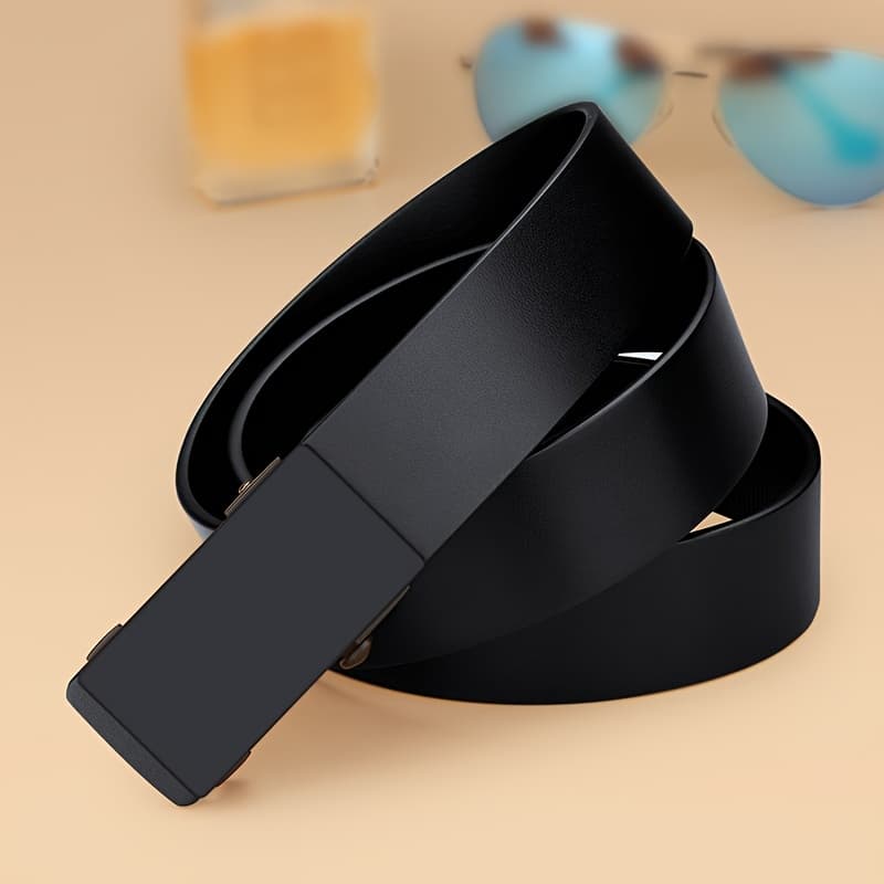 TEMU Classic Automatic Men's Belt Smooth Business Belt Men's Belt New Style
