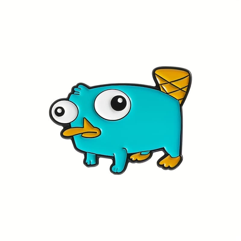 TEMU Flixblany Cute Brooch - Cartoon Metal Badge, Alloy, Fun Animal Design For Clothing Accessories, Fun Accessory | Design | Durable Alloy, Decor