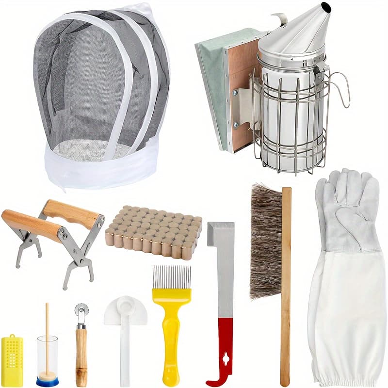 TEMU 12pcs Beekeeping Supplies, Bee Keeping Starter Kit, Beekeeping Gloves, Bee Hive Equipment, Beekeeping Tools And Supplies Bee Keeping Supplies-all For Beekeepers