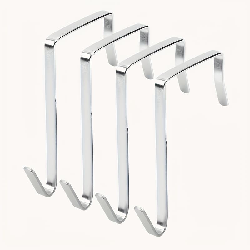 TEMU 4pcs Metal Hooks - , Space-saving Design For Clothes, Bags & Storage Solutions, Hangers For Clothes