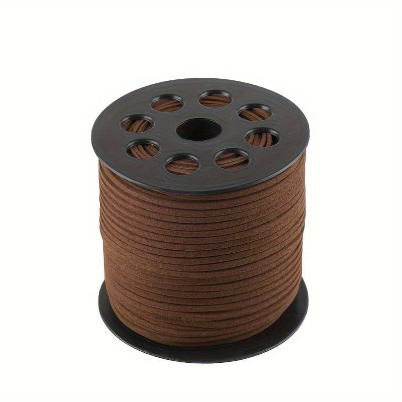 TEMU The Hobbyworker 2.8mm Flat Suede Cord, About 100 Yards Cord With Roll Spool, Suede Cord String Thread Velvet Cord For Necklace Bracelet, Beading And Diy Crafts, 40 Colors Available