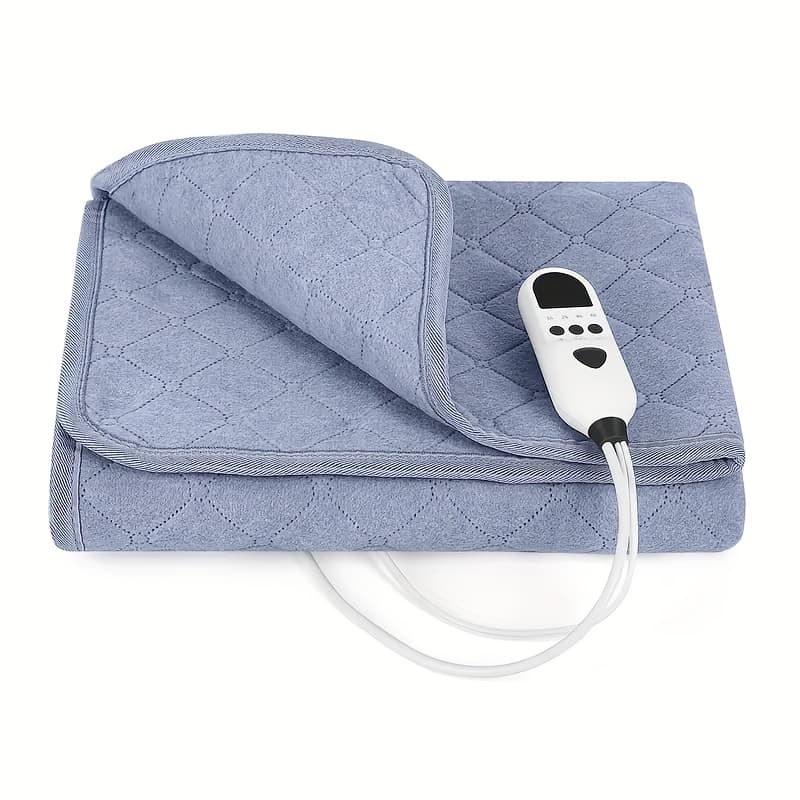 TEMU 63" X 31" Heating Pad With 9 Heat Settings & 4 Time , Rapid Warming, Led Controller Machine Washable Bed Warmer