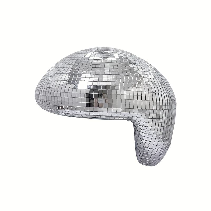 TEMU 1pc Disco Melting Ball Glass Mirror Handcrafted Decorative Hanging Ornament Sun Suitable For Outdoor, Home, Party
