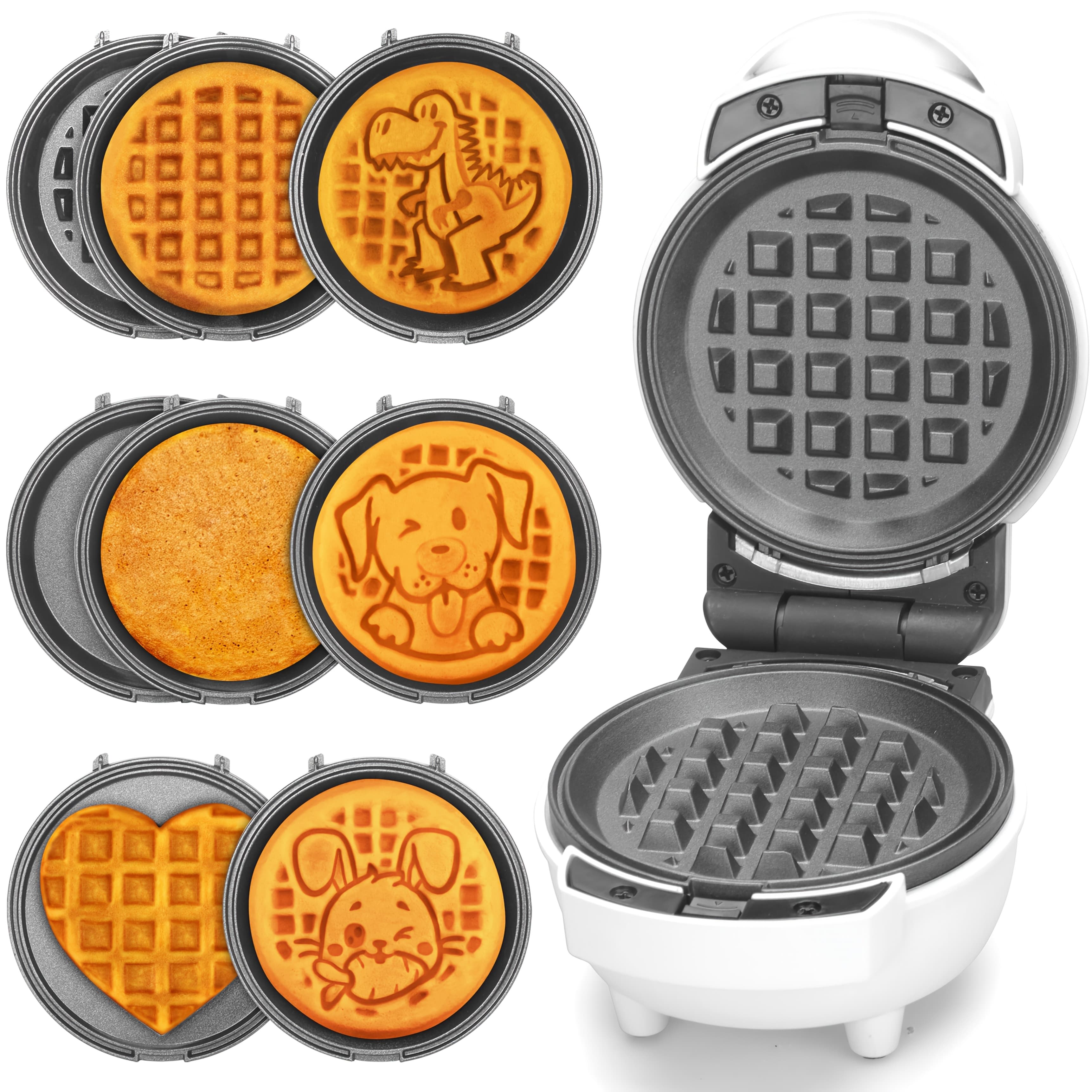 TEMU 6-in-1 With Removable Plates & 8 Plates, Fast Heating, Coating, Easy To Clean, Handle, Perfect For Breakfast & Snacks, Modern Kitchen